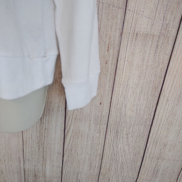 LRL Ralph Lauren white & navy blue pullover sweatshirt hoodie large - Picture 8 of 12